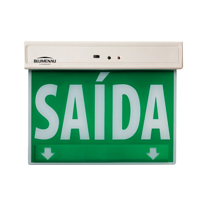 Placa de Saida LED 1 Face - Verde 100-240V - (40120009) - BLUMENAU